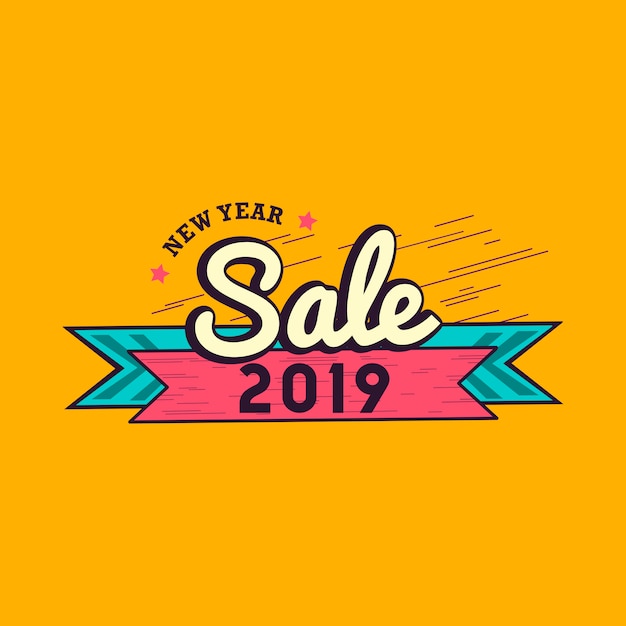 New year sale emblem