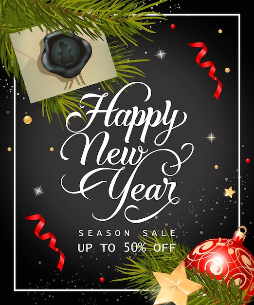 New Year Season Sale Lettering