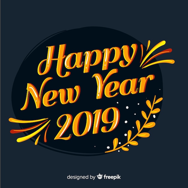 New year text background