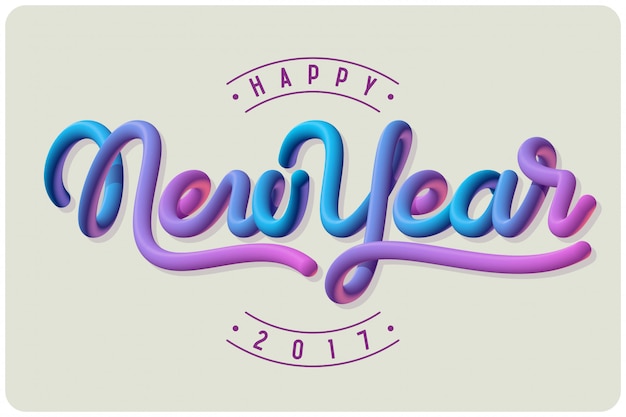 New year vector postcard