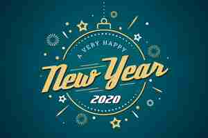 Free vector new year vintage background