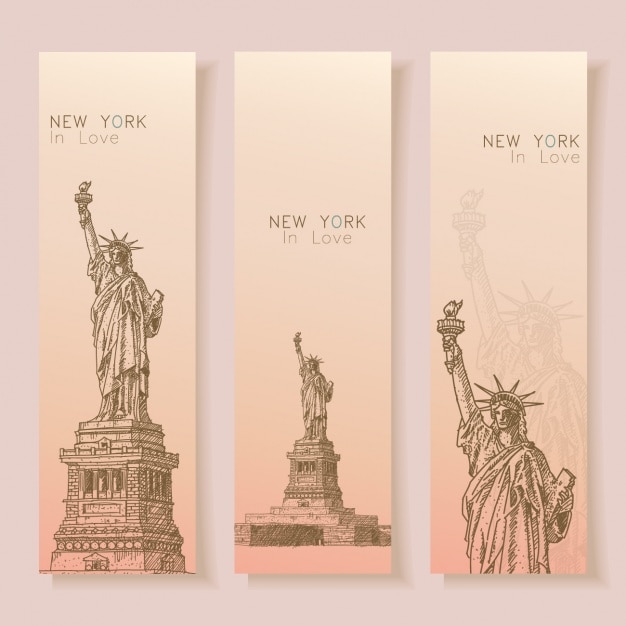 Free vector new york banners collection