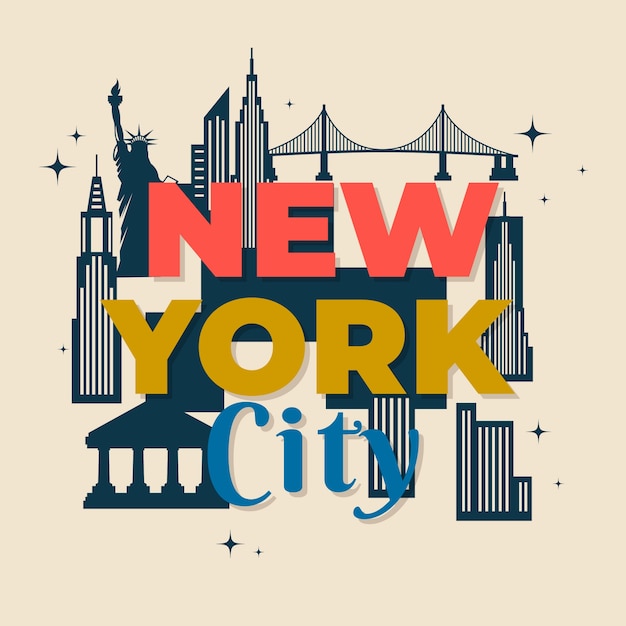 Free Vector new york city lettering