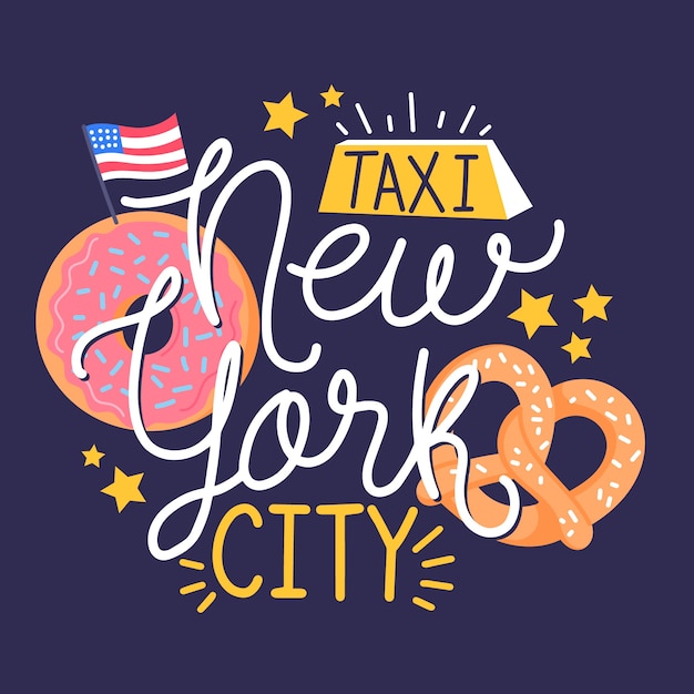 Free vector new york city lettering