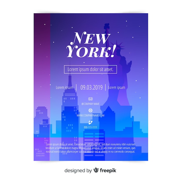 Free vector new york flyer template