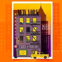 Vettore gratuito poster di new york