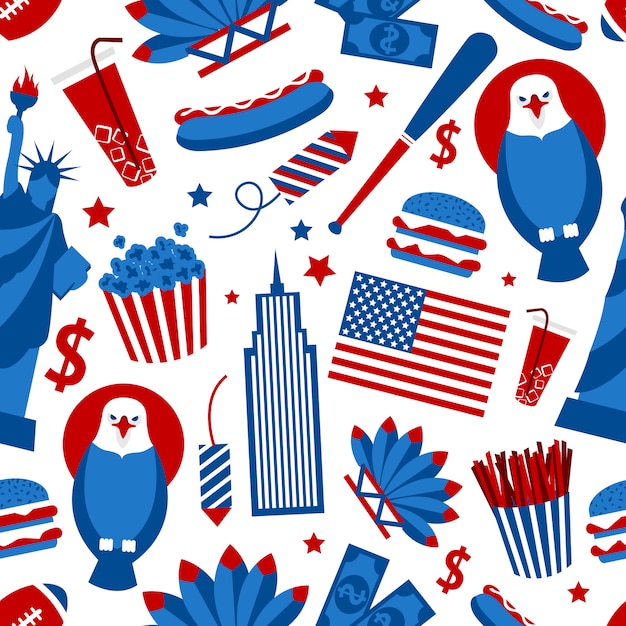 New York USA Seamless Pattern | Vector Templates