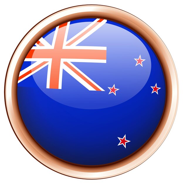 New Zealand flag on round badge