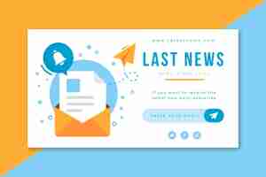 Free vector news banner blog