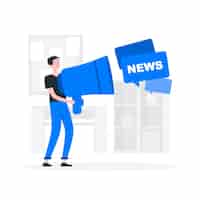 Free vector news concept illustration