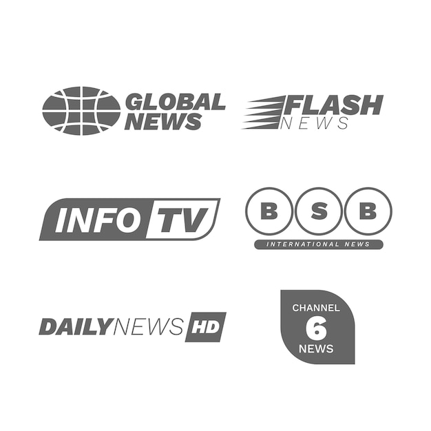 Free vector news logo collection design