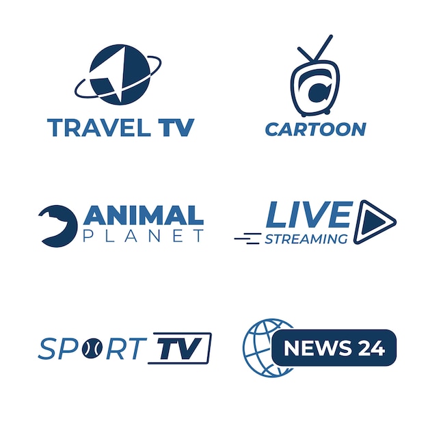Бесплатное векторное изображение Новости дизайн логотипа коллекции