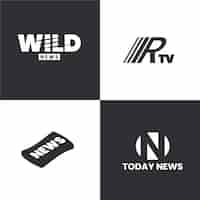 Free vector news logo template collection