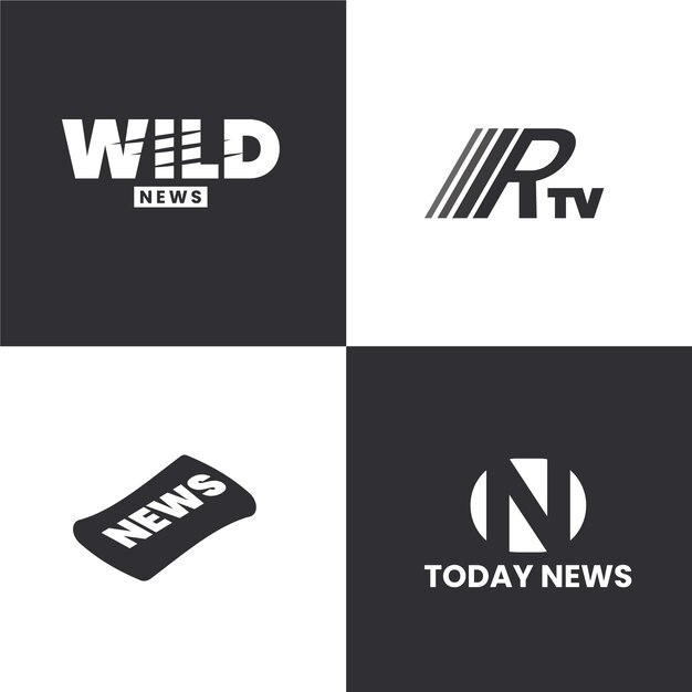 Шаблон логотипа новостей