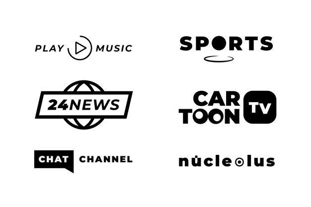 Коллекция логотипов в новостном стиле
