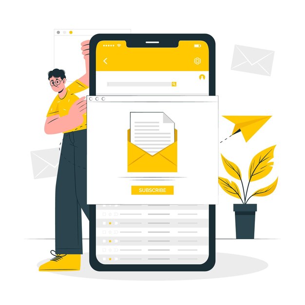 Newsletter concept illustration