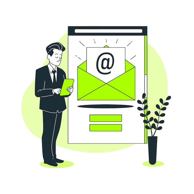 Newsletter concept illustration