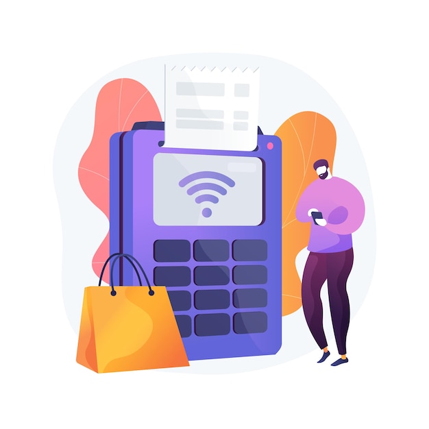 Free vector nfc connection abstract concept illustration