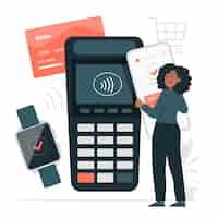 Free vector nfc technology concept illustration