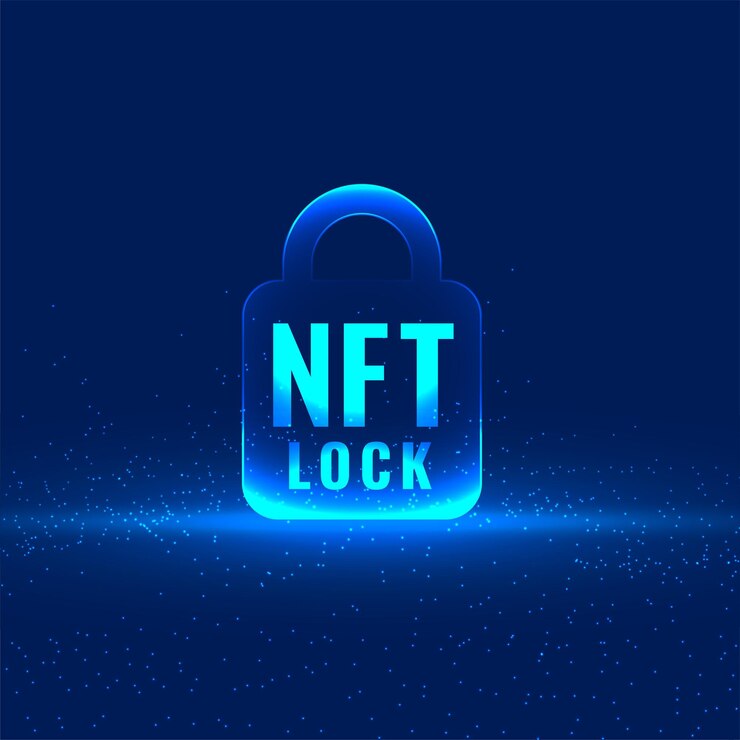 Free Vector nft non fungible token secure trading concept background