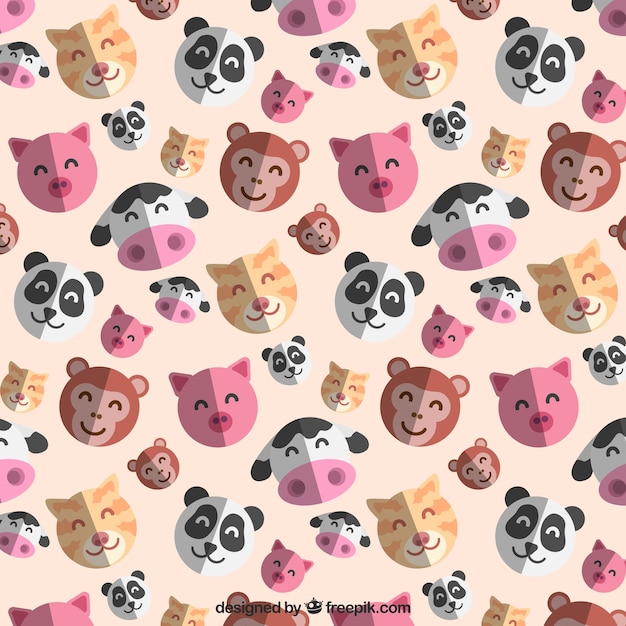 Free vector nice animals pattern