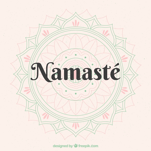 Nice background of namaste with mandala sketch