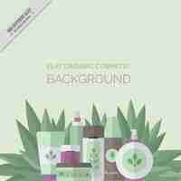 Free vector nice background organic cosmetics