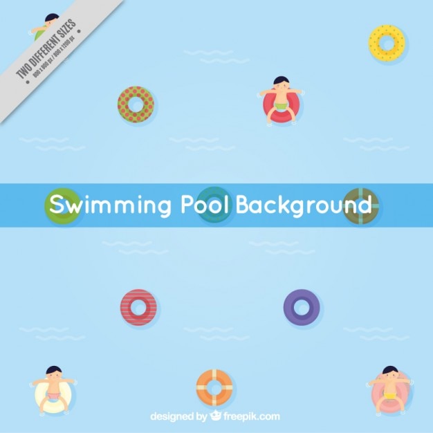 Nice background in a swimming pool with floats