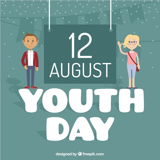 Nice background youth day with sign