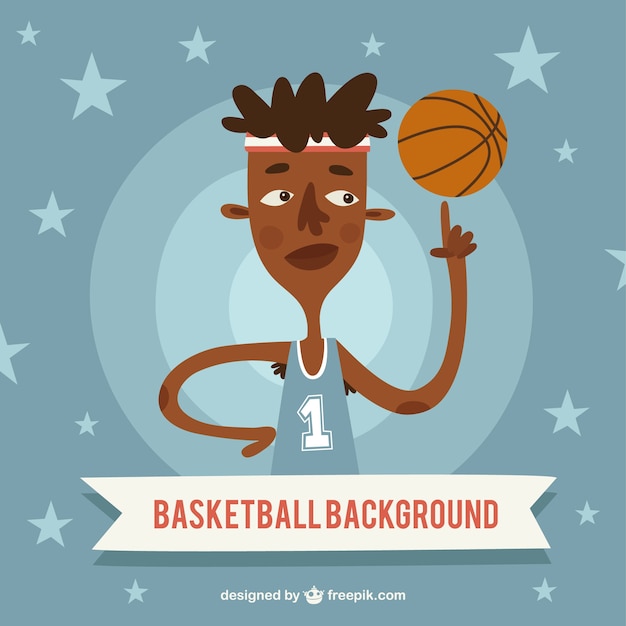 Free vector nice basketball player stars background