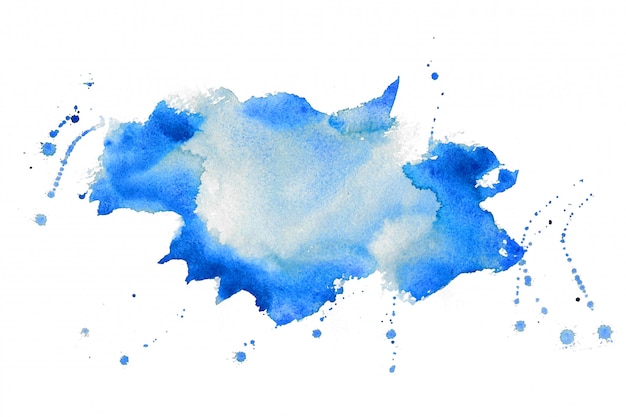 Nice blue watercolor stain texture background design