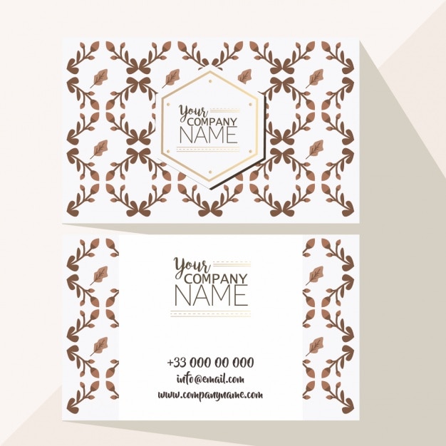 Free vector nice card with floral ornaments