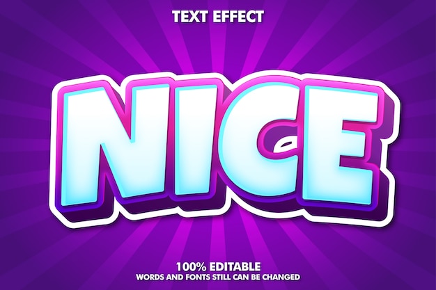 Nice cartoon text effect