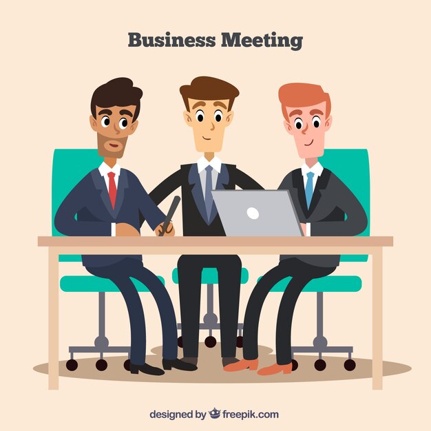 Free vector nice characters at business meeting