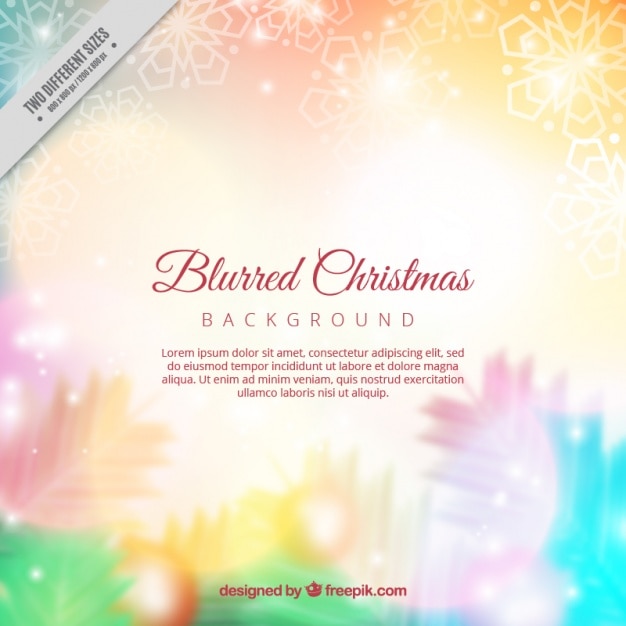 Free vector nice christmas blurred background