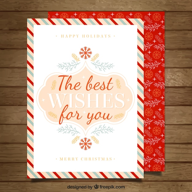 Free vector nice christmas greeting card