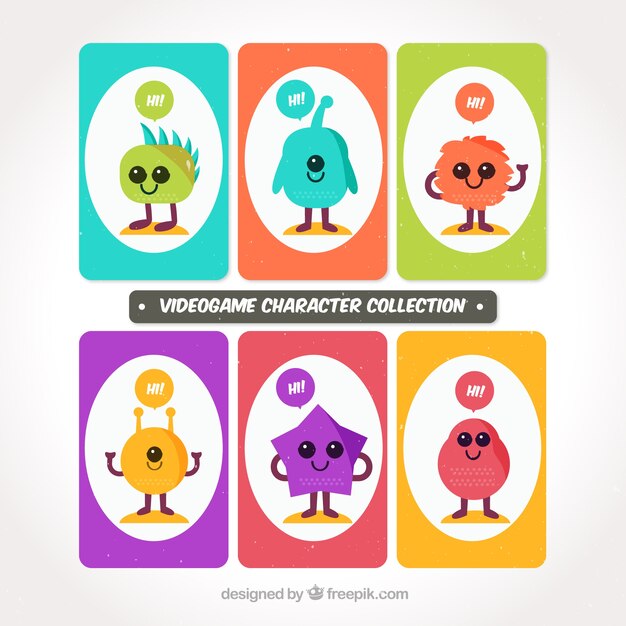 Nice colorful video game characters