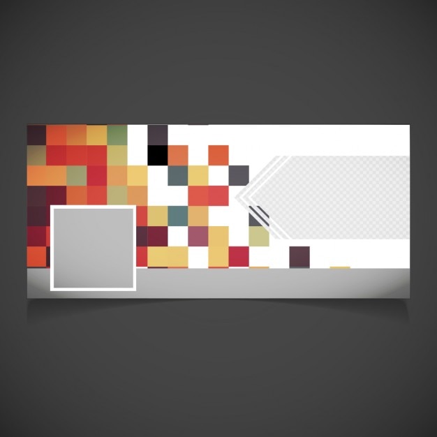 Free Vector nice cover with pixels