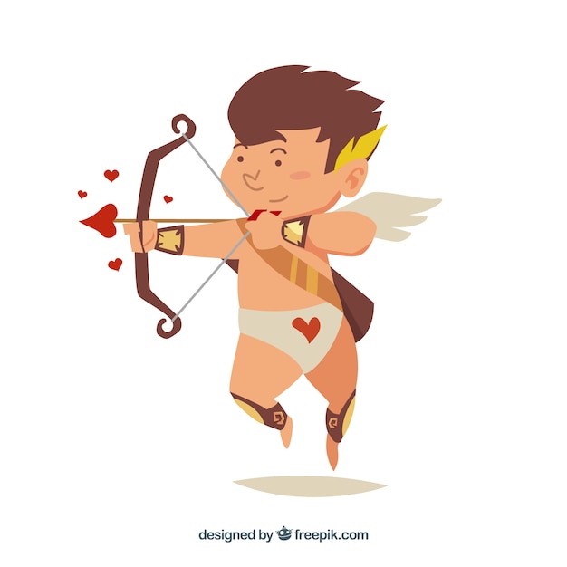 Free vector nice cupid with an arrow