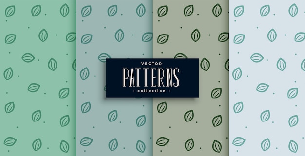 Free vector nice cute small leaves pattern design
