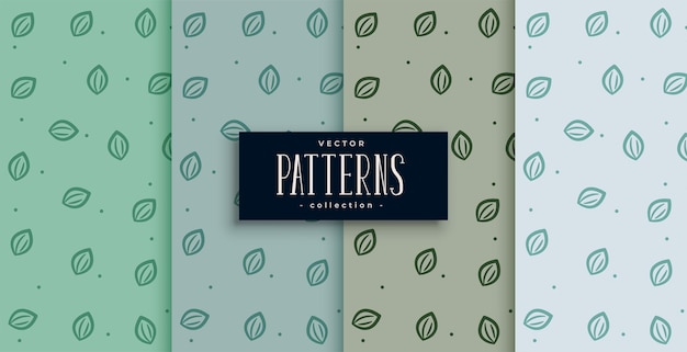 Free vector nice cute small leaves pattern design