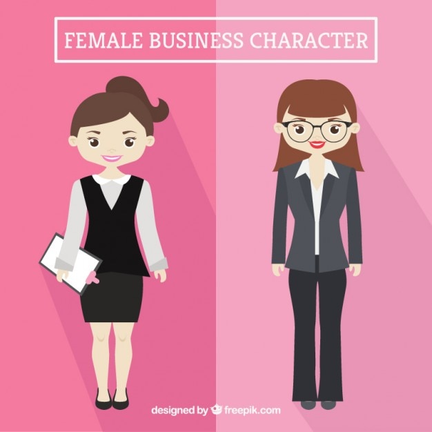 Free vector nice designs of businesswomen