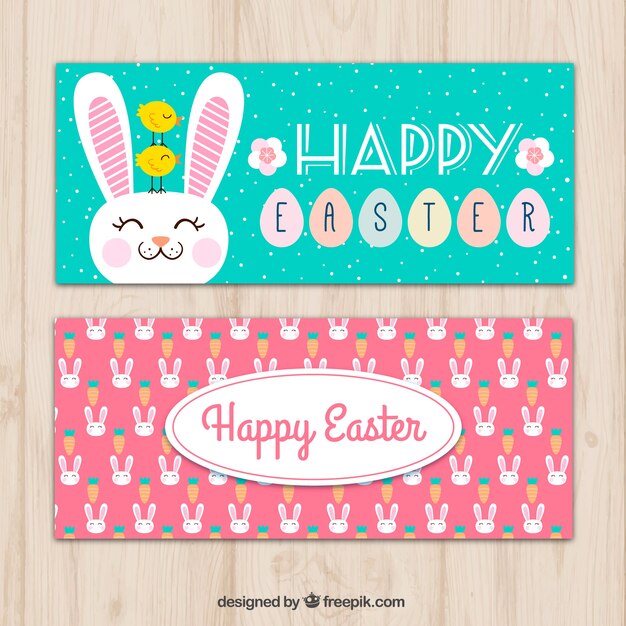 Nice easter bunny banners