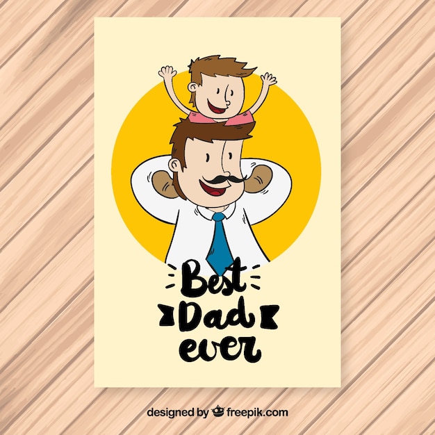 Free vector nice father day card