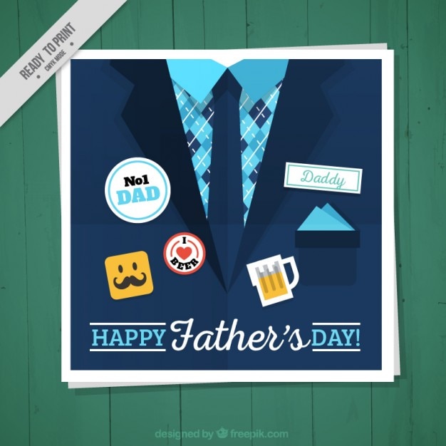 Free vector nice father's day card