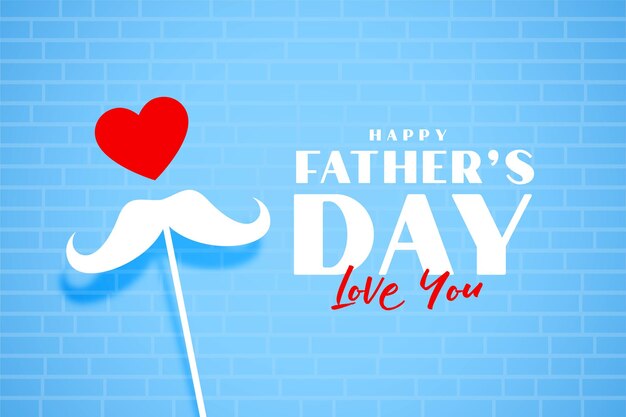 Free vector nice fathers day love greeting