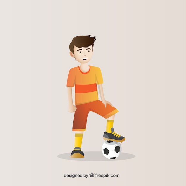 Free vector nice football player