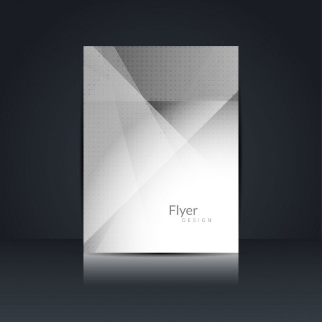 Nice gray brochure with geometric shapes