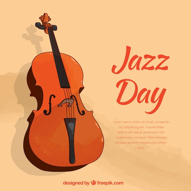 Free vector nice hand drawn background for the international jazz day