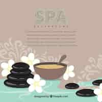 Free vector nice hand drawn spa background